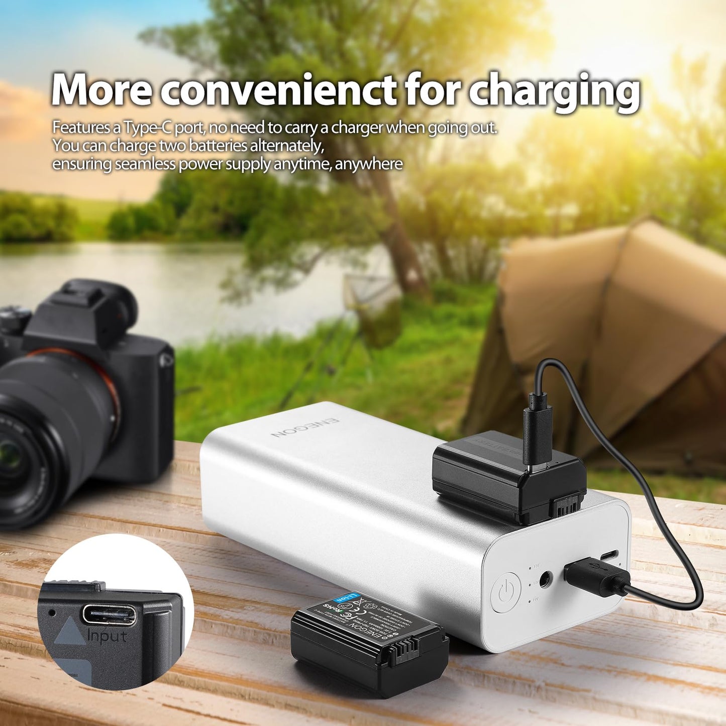 Baterías ENEGON NP-FW50 1500mAh Alta Capacidad Carga Directa para Sony