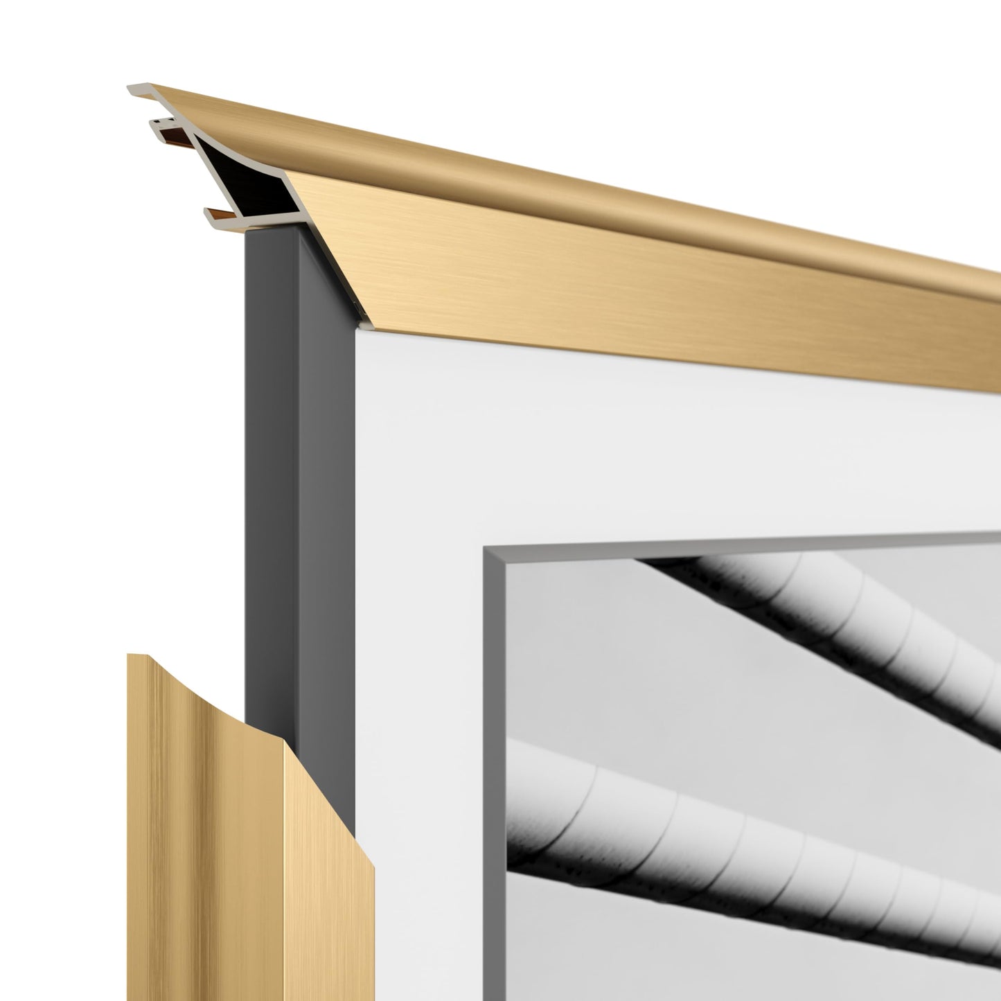 Frame My TV Deco - Marcos de aleación para TV, bisel dorado pálido, compatible solo con Samsung The Frame TV y Pro (32 pulgadas, compatible con 2021-2025)