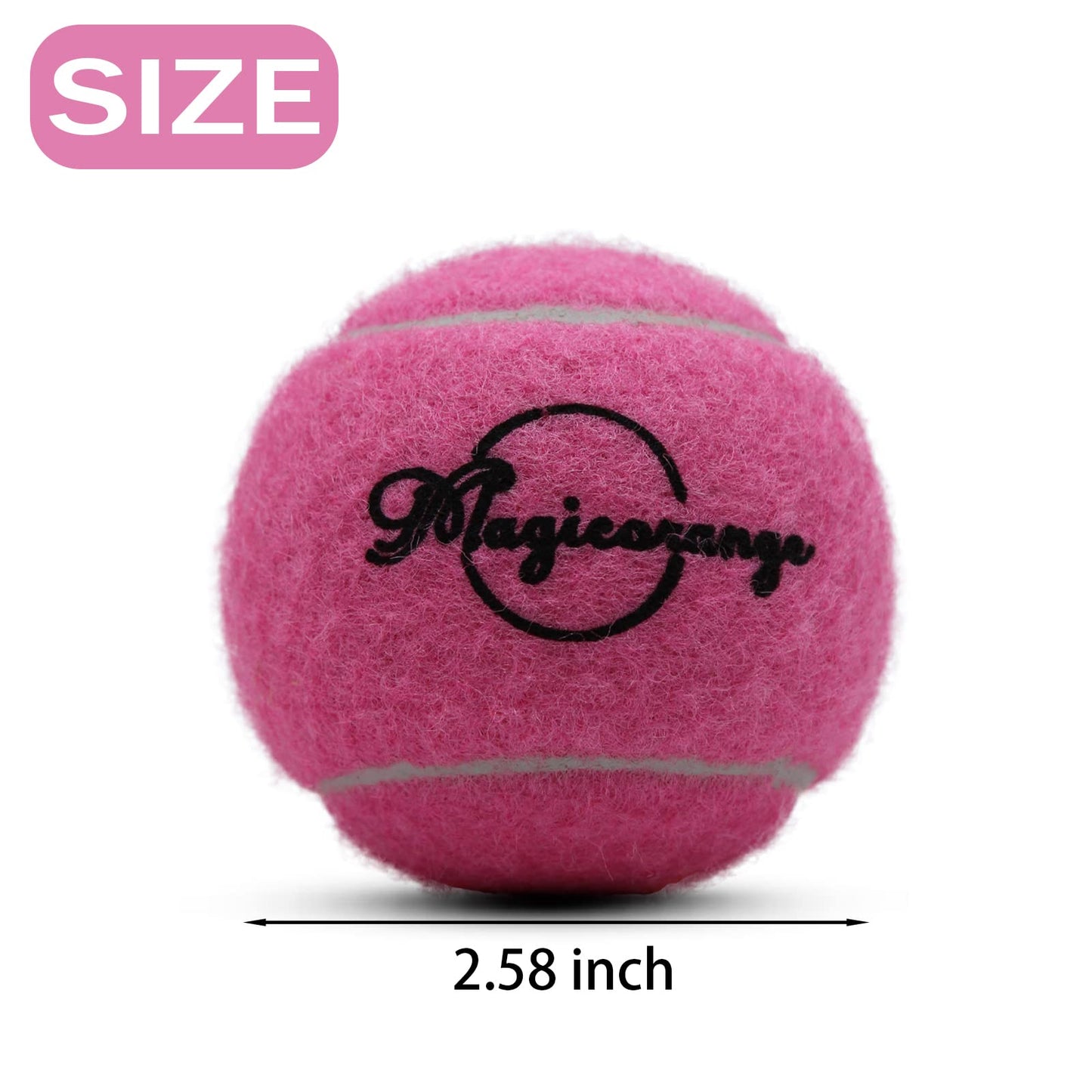 Magicorange - Pelotas de tenis, paquete de 12 pelotas de entrenamiento avanzadas, vienen con bolsa de malla para un fácil transporte, buenas para entrenamiento principiante (rosa)
