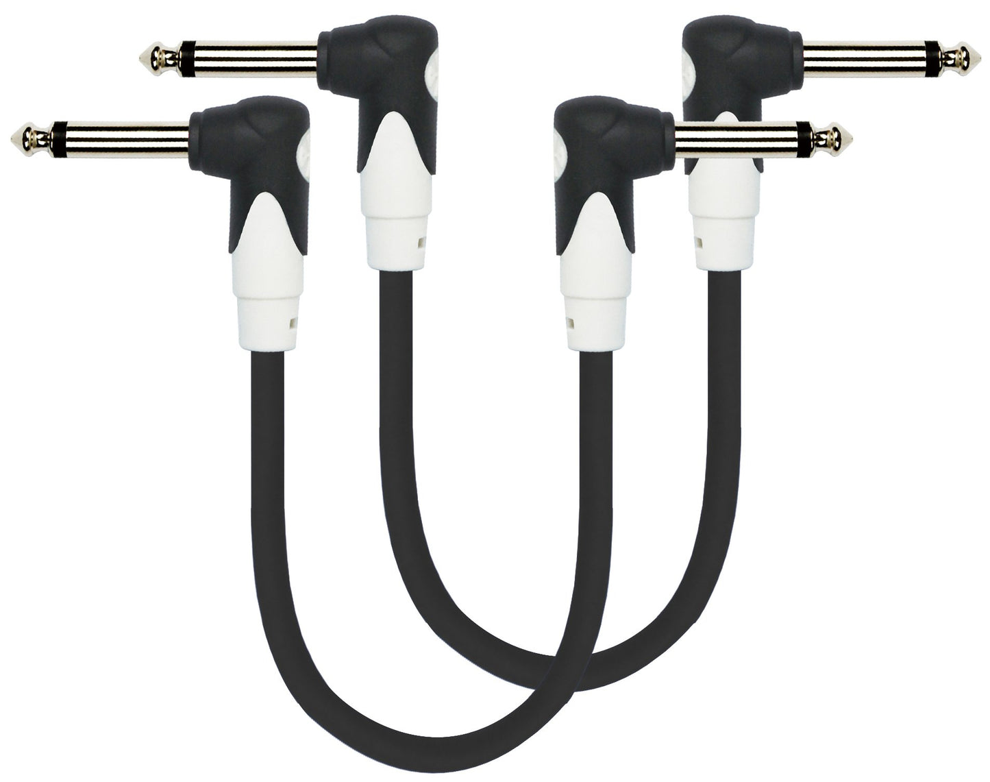 KIRLIN, KIRLIN CABLE - Cable de conexión para guitarra Kirlin LightGear LG2-203-6 pulgadas/BK, 6 pulgadas