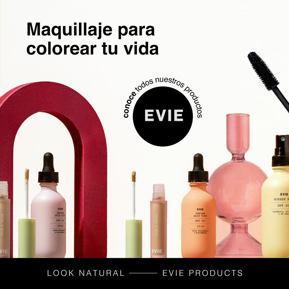 EVIE | Rimel Lash Smoothie: Mascara de Pestañas Waterproof | Maquillaje de Alta Calidad | Fórmula Nutritiva y Vegana | Color Negro | Define, Separa y Alarga Sin Grumos