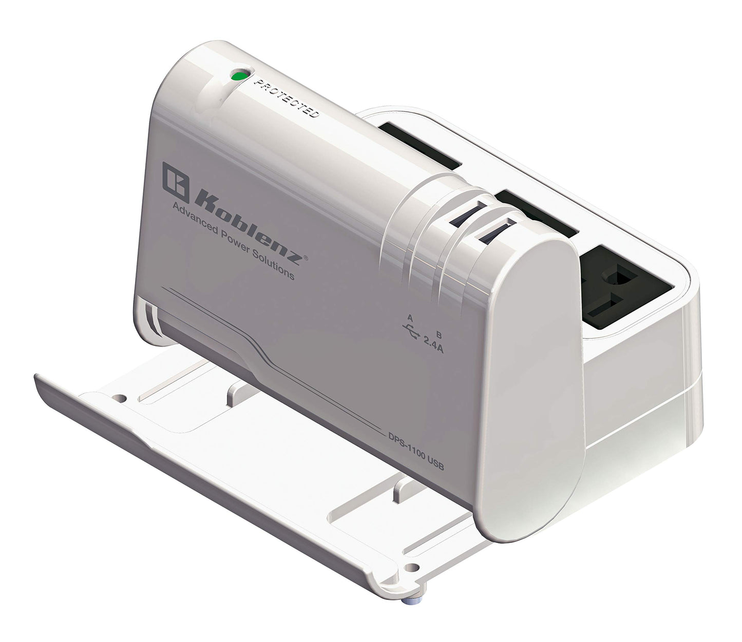 Koblenz Supresor de Picos, Estación de Carga, Multicontacto, 1100 Joules, 3 Contactos caseros y 2 Entradas USB, Oficina y Hogar, Carga y Protege tu Computadora, Celular, Cable de 90 cm (DPS-1100 USB)