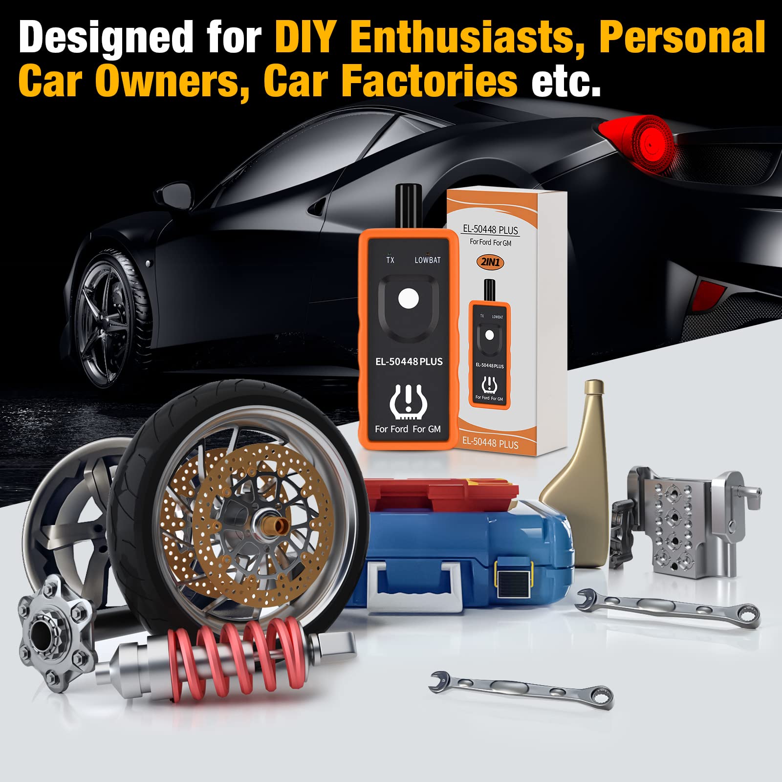 Herramienta de Reinicio TPMS KINGBOLEN EL-50448 Plus para Ford en Automóvil