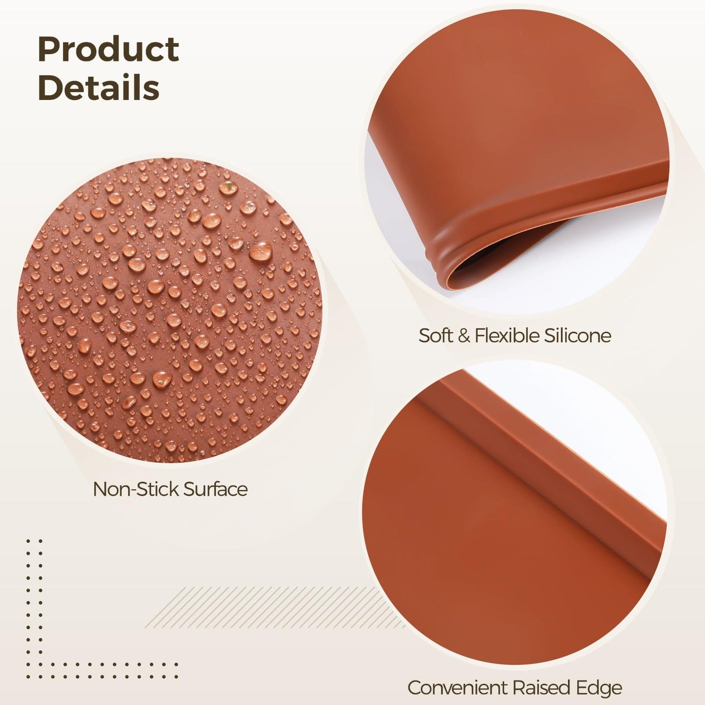 Epicover 8 Bandejas Deshidratadoras de Silicona, 14 x 14 Pulgadas, Compatibles con Excalibur, Antiadherentes con Borde para Frutas, Verduras, Carne