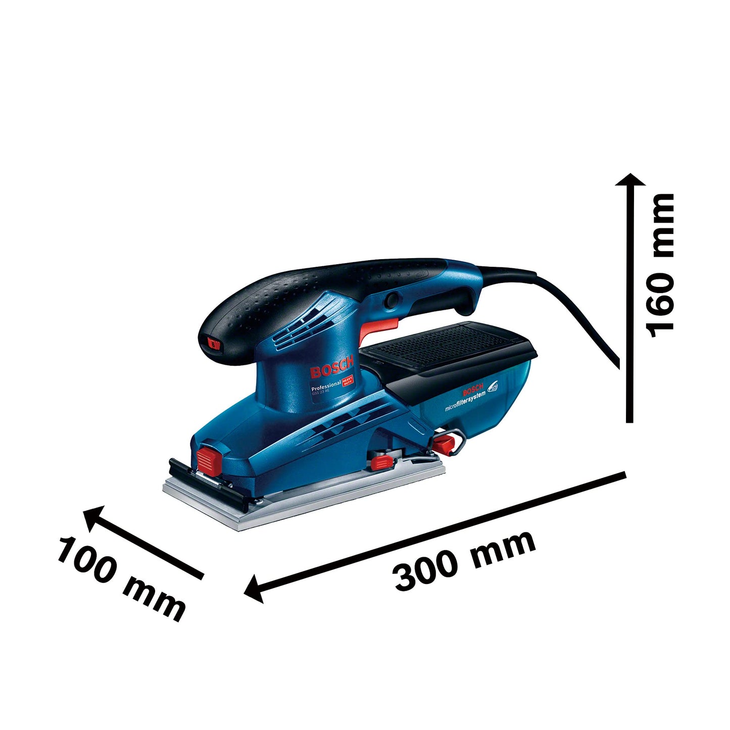 Bosch Lijadora Orbital GSS 23 AE 160W 127V Colector de Polvo