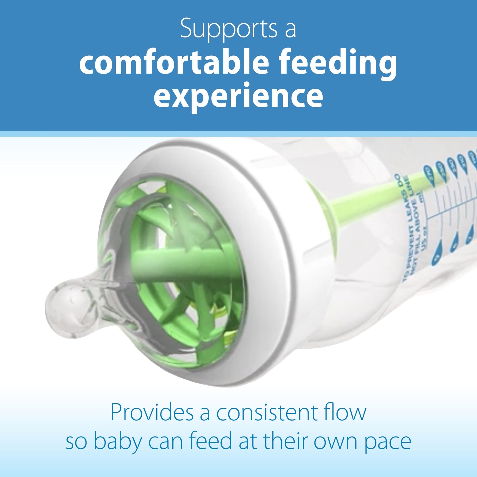 Tetina de Silicona Natural Flow Dr. Brown’s Transparente, de Flujo Lento, para Biberón de Boca Ancha, para Bebé, Pack de 2