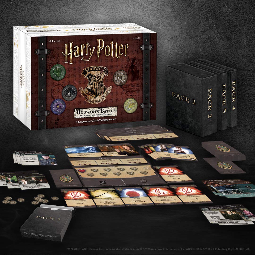 Expansión de Construcción de Mazos USAopoly Harry Potter Batalla de Hogwarts Amuletos y Pociones Segunda Expansión