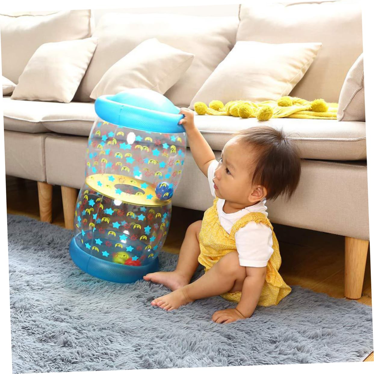 Hohopeti Juguete Inflable De Gateo Rodillo De Gateo Juguete para Ejercitar Músculos
