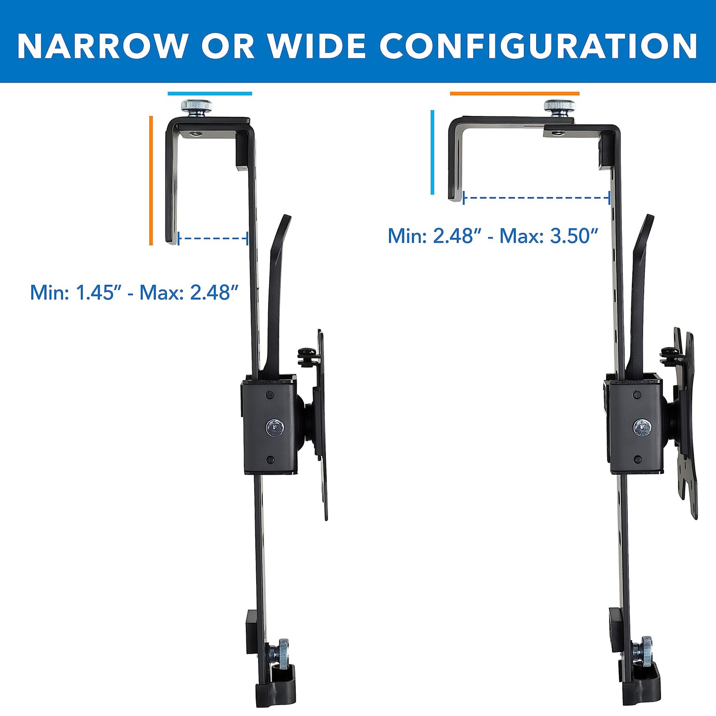 Accesorio para Colgar Monitor Mount-it! Negro con Soporte VESA Ajustable en Altura para Pantallas de 17" a 32"