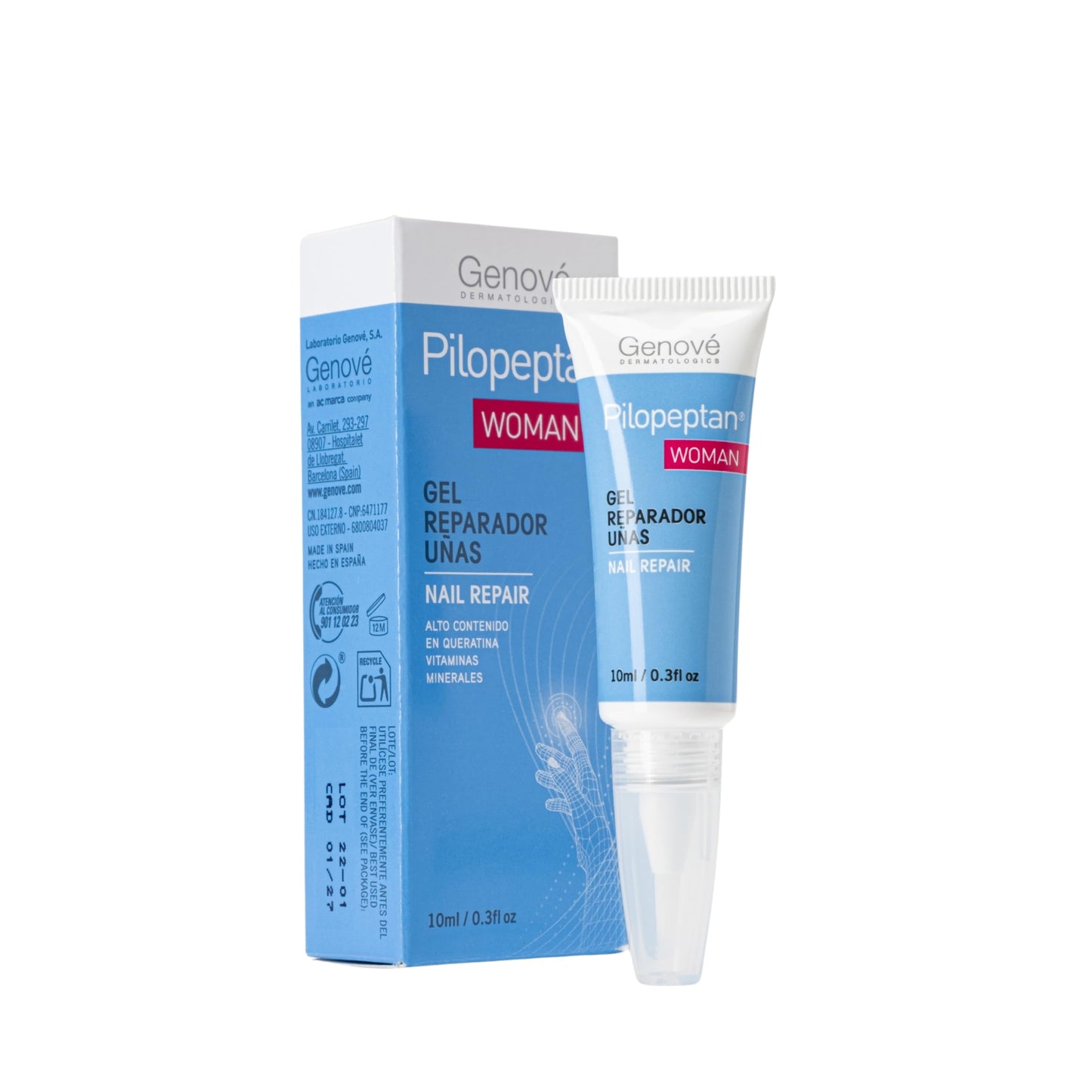 PILOPEPTAN Gel Reparador de Uñas 10 ml - Fortalece y Repara Uñas Dañadas