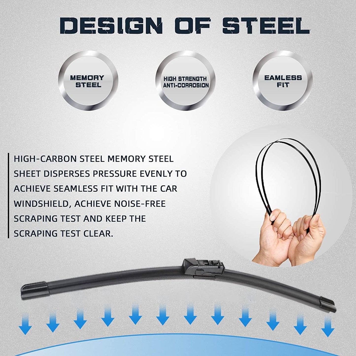 AUTOBOO - Juego de escobillas de repuesto de limpiaparabrisas de 66 x 40.6 cm y repuesto para limpiaparabrisas trasero de 30.5 cm para Subaru Crosstrek Impreza 2018-2023 (paquete de 3)