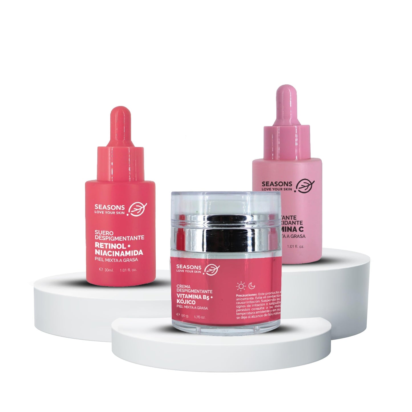 Tratamiento despigmentante y de renovación celular: Here We Glow con Retinol niacinamida Vitamina C