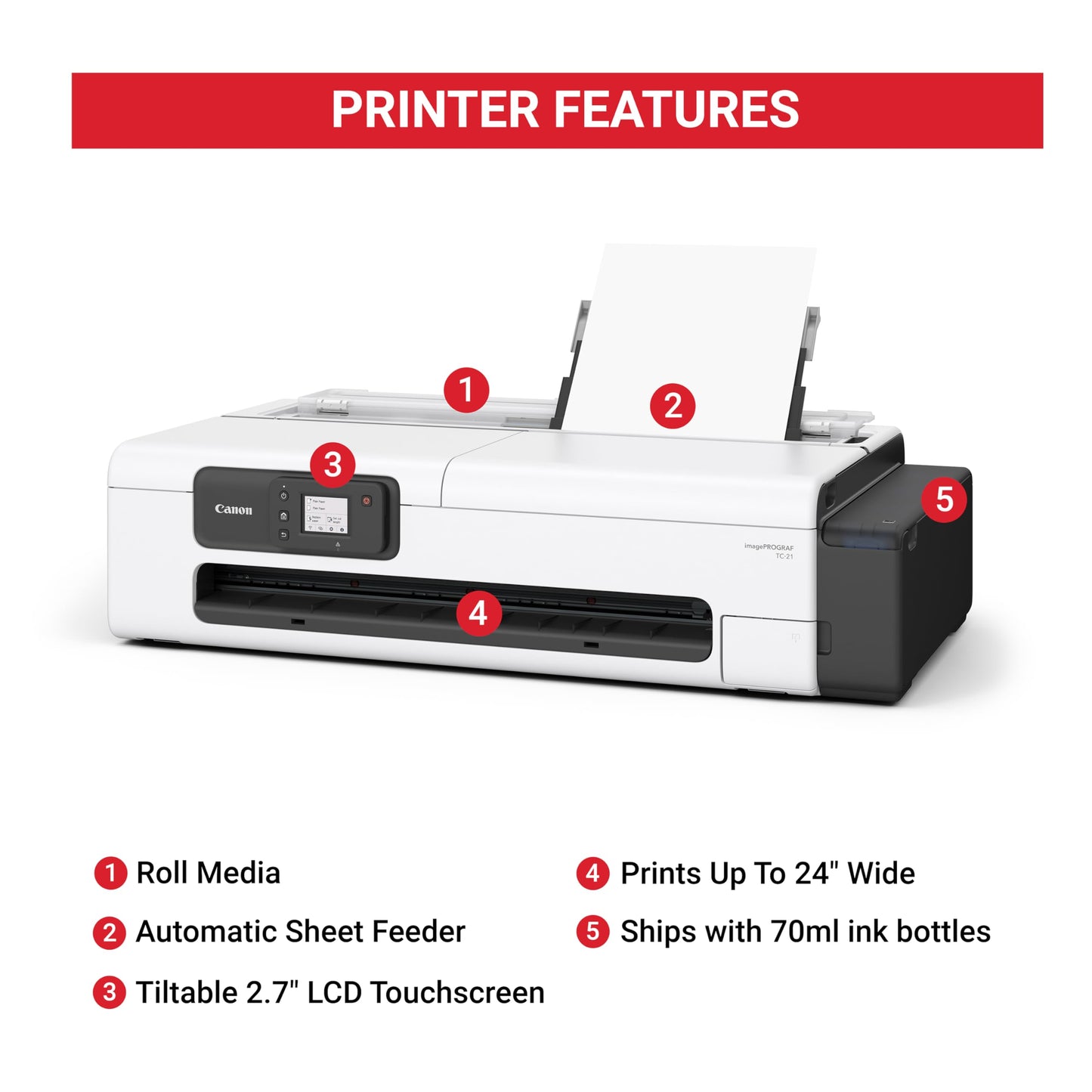 Canon imagePROGRAF TC-21 con 1 año de garantía