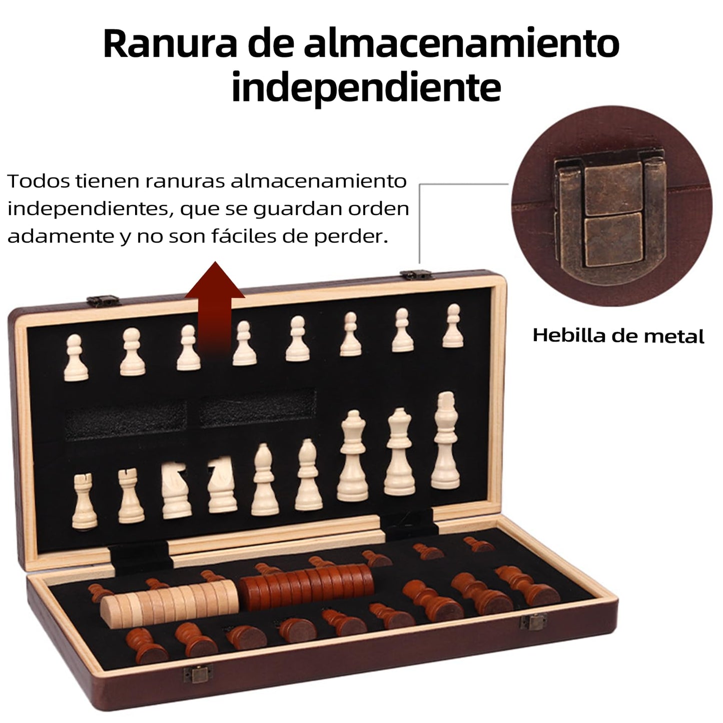 AUERQXZ Ajedrez Magnetico,Tablero de Ajedrez Plegable,Juego Chess internacional 2 en 1 diseño clásico,el juego de Ajedrez profesional profesionales y principiantes,Ajedrez niños y adultos (39 x 39 cm)