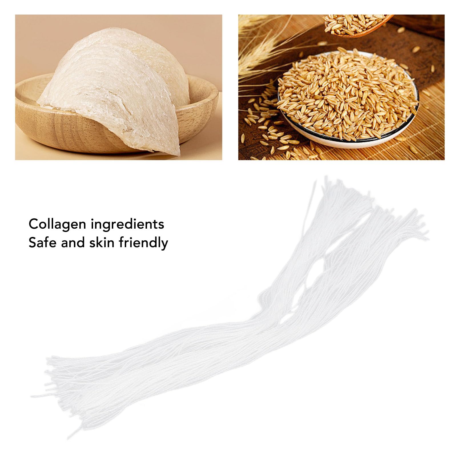 Hilo de Colágeno Absorbible de 500 Piezas, Hilo de Colágeno Absorbible para Estiramiento Facial, Cuidado de la Piel Reafirmante Antiarrugas Antienvejecimiento