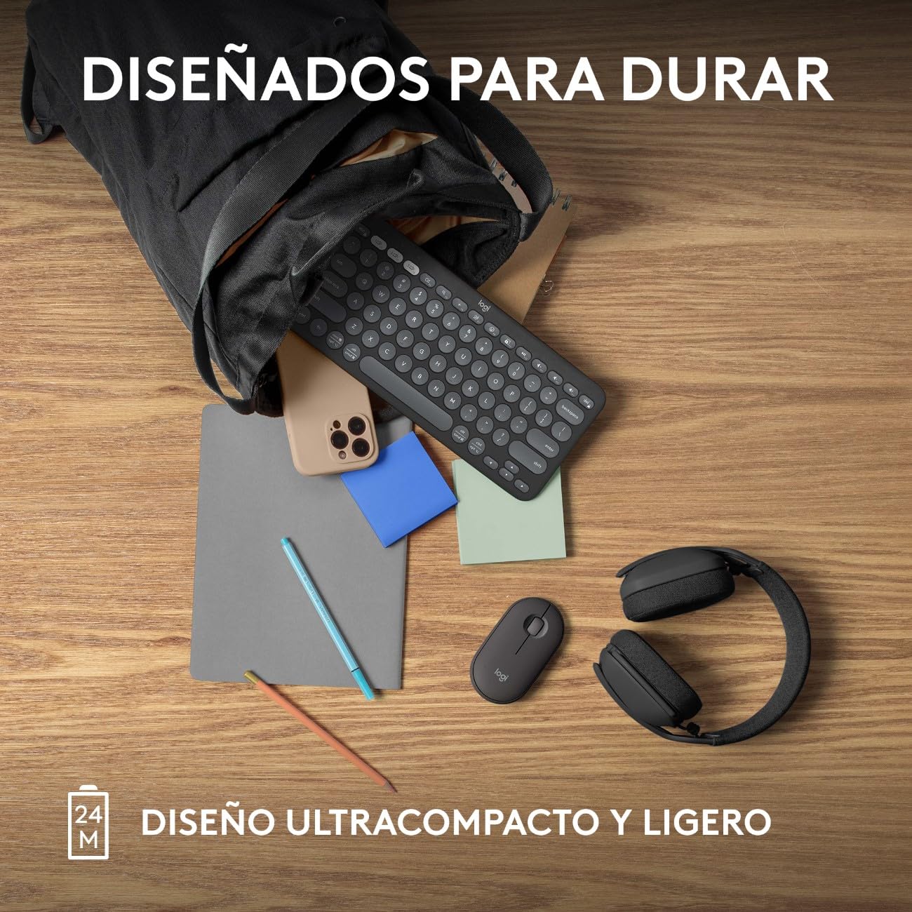 Logitech Pebble Mouse 2 M350s, estilizado Mouse inalámbrico Bluetooth, Ligero, Personalizable, clicks discretos, Easy-Switch, Windows, macOS, iPadOS, Android, ChromeOS - Grafito