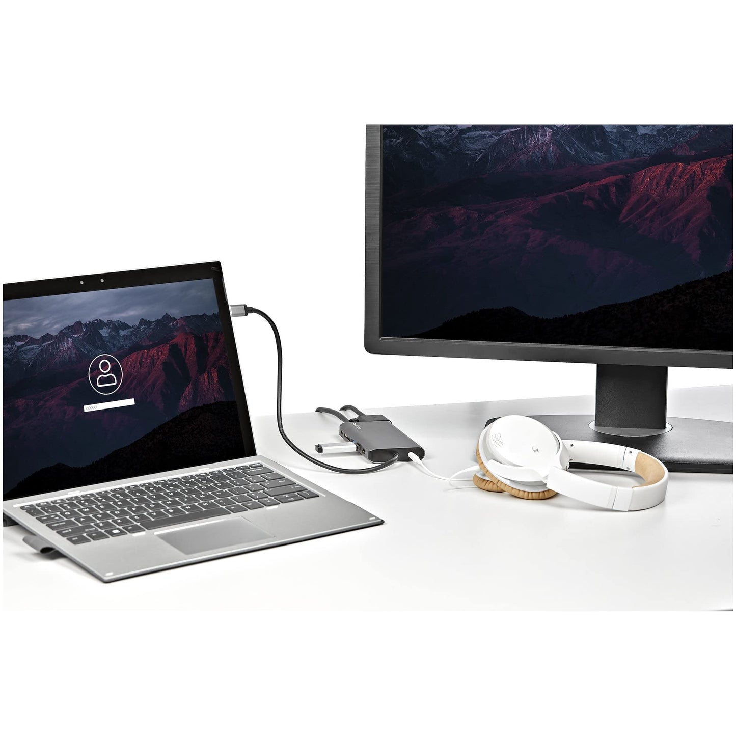 Adaptador USB-C Multipuertos StarTech.com Blanco HDMI VGA 100W PD Lector SD Cable 30cm