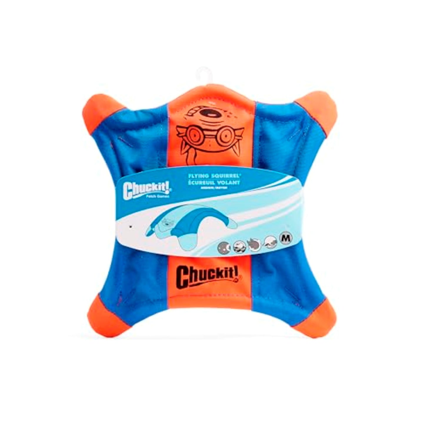 Chuckit! Flying Squirrel, Multicolor, Medium (10 in x 10 in)