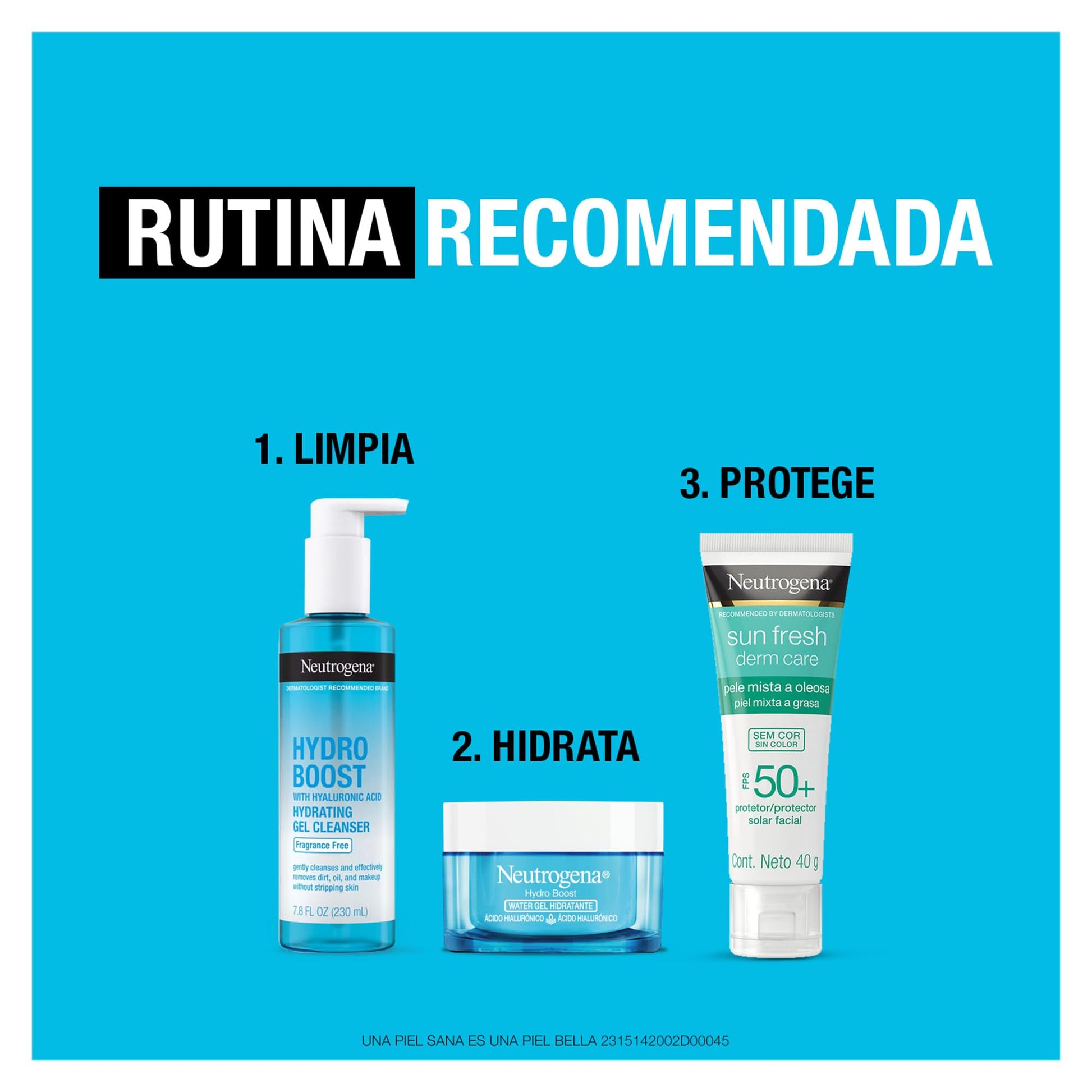 Neutrogena Hydroboost HYDRATING CLEANING GEL sin Fragancia con Acido Hialuronico 230ML