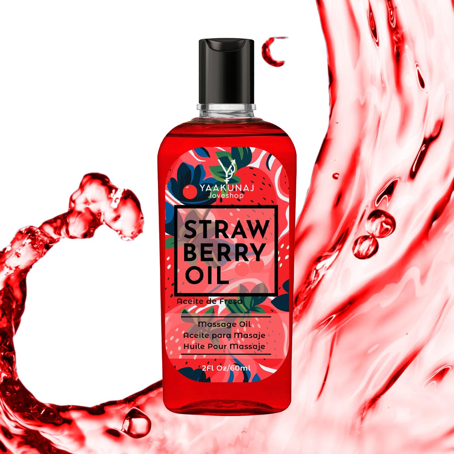 Aceite Para Masaje Yaakunaj Loveshop Fresa Comestible