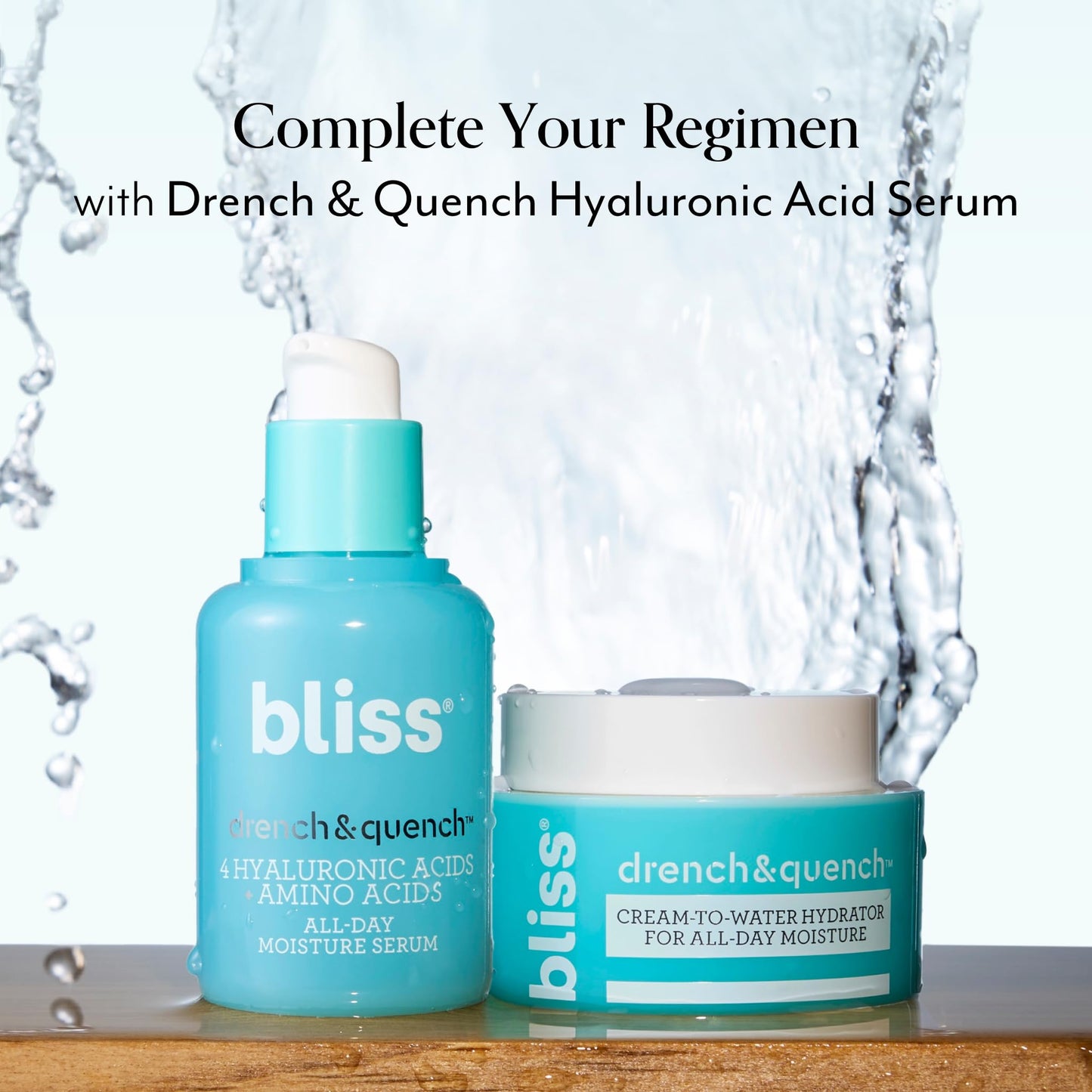 Bliss Drench & Quench Hyaluronic Acid Moisturizer for Face - 1 Fl Oz - Cream-To-Water - Hydrator for All-Day Moisture - Clean - Vegan & Cruelty-Free