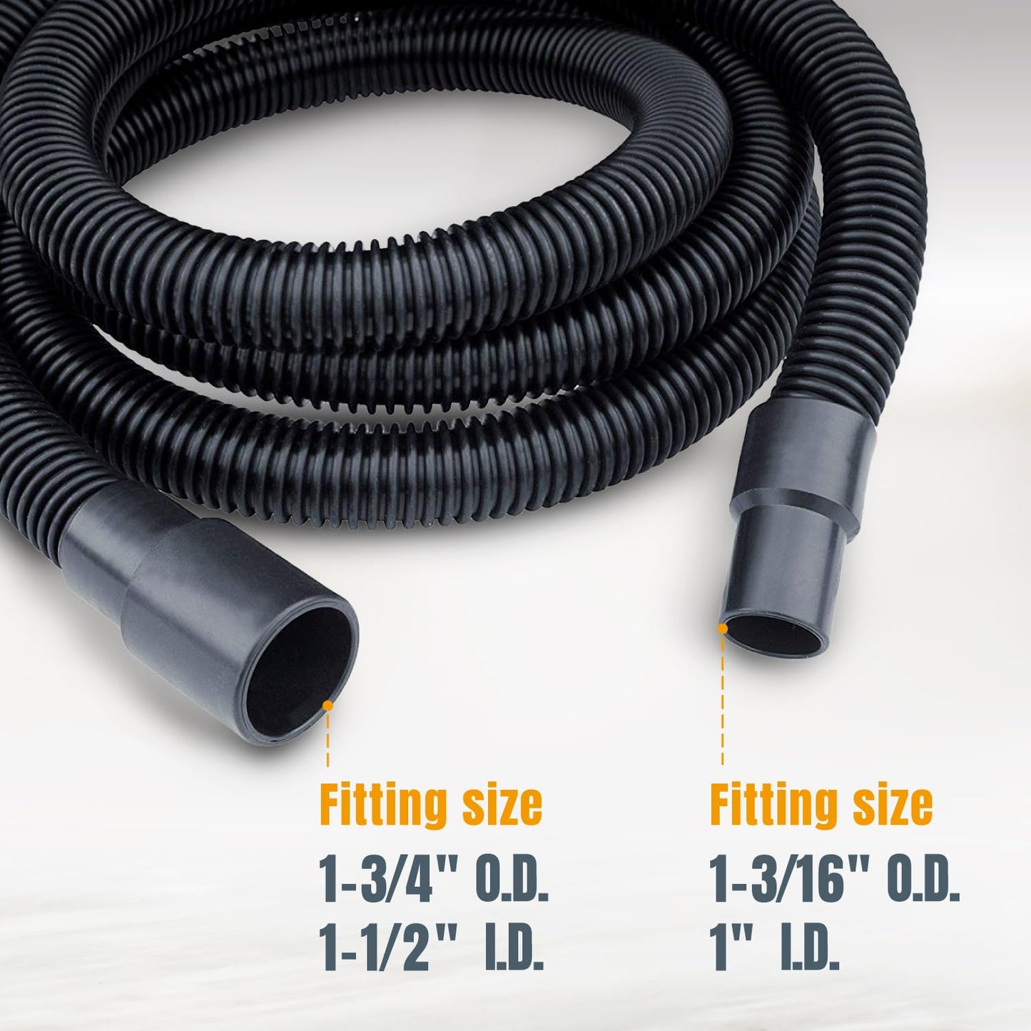 Kit de Manguera de Recogida de Polvo POWERTEC 70347 de 10 Pies con Accesorios para Herramientas de Carpintería y Aspiradoras en el Hogar