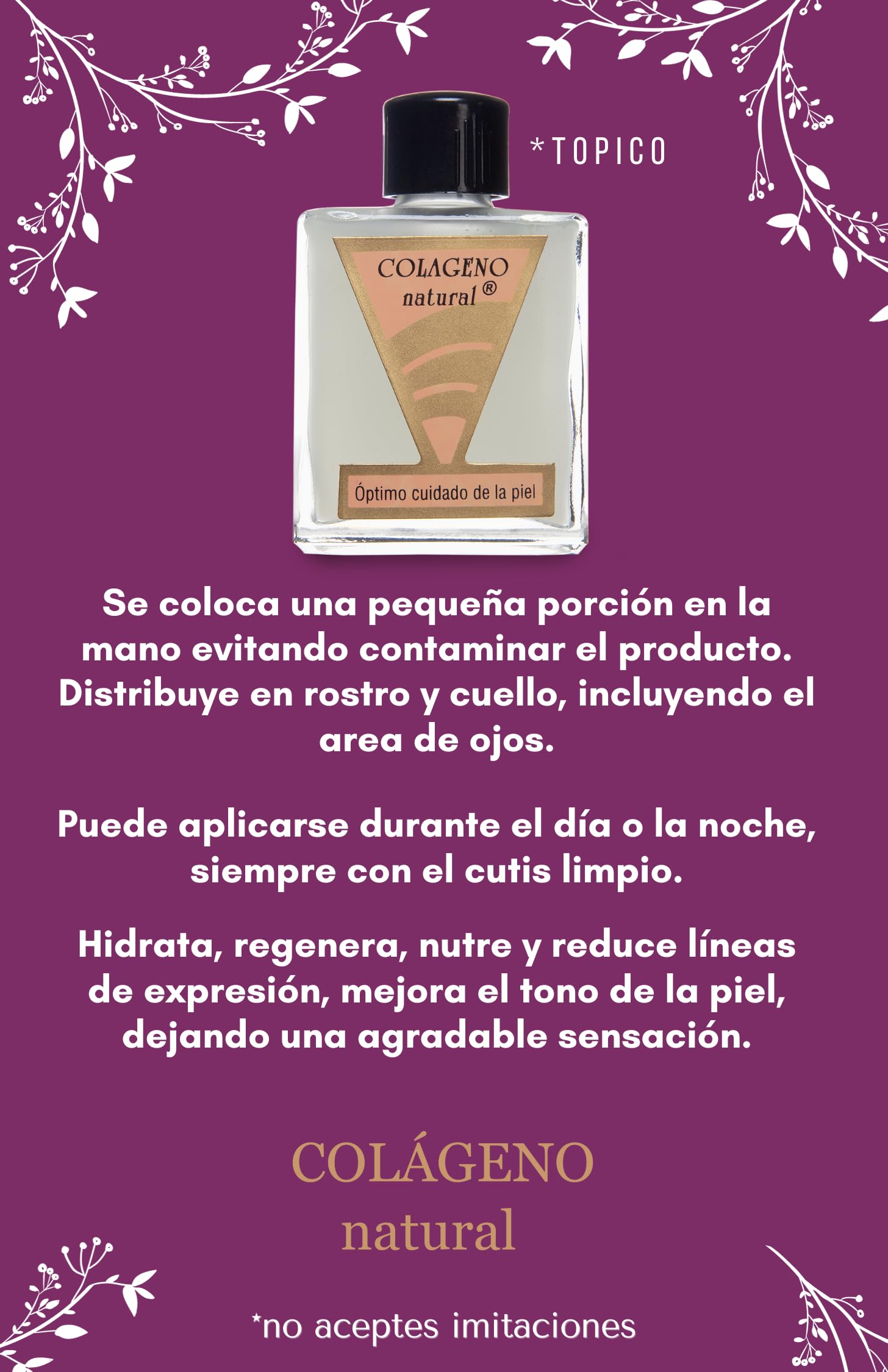 Colágeno natural - óptimo cuidado de la piel - serum de uso tópico, cuidado de la piel y prevención de arrugas