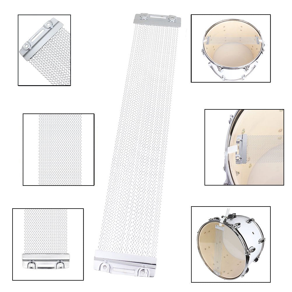 Alambre Snare Alambre de Acero Duradero Opcional 20 o 24 Hilos Tambor Muelle de Alambre de Acero para 14 "Accesorio de Repuesto para Instrumento Snare Drum(24)