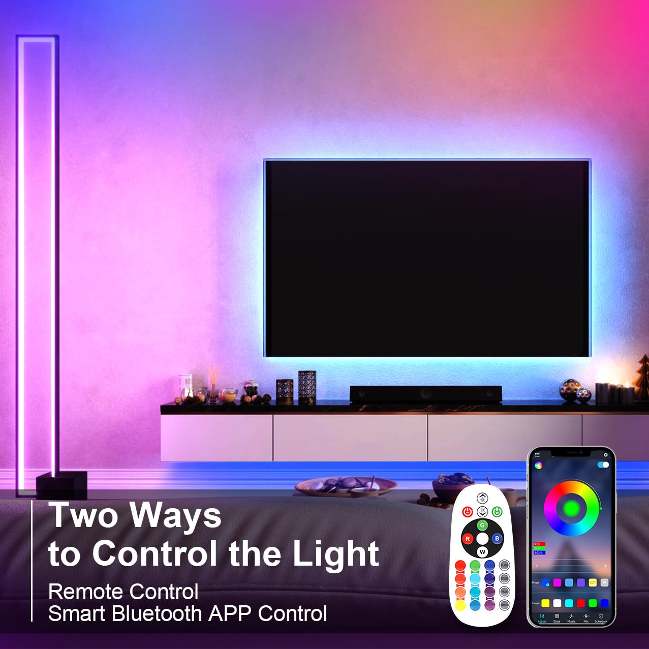 KSIBNW Tira de luz LED de Neón de 20 m con Control Remoto de Aplicación, IP 65 Impermeable, Sincronización de Música, Multicolor AC 110-120 V Flexible LED para Decoración del Hogar/Jardín/Edificio