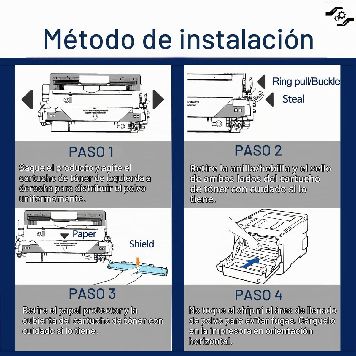 Cartucho de Tóner Compatible HP Negro 105X para Impresora LaserJet MFP 107a 107w 135a 135w 137