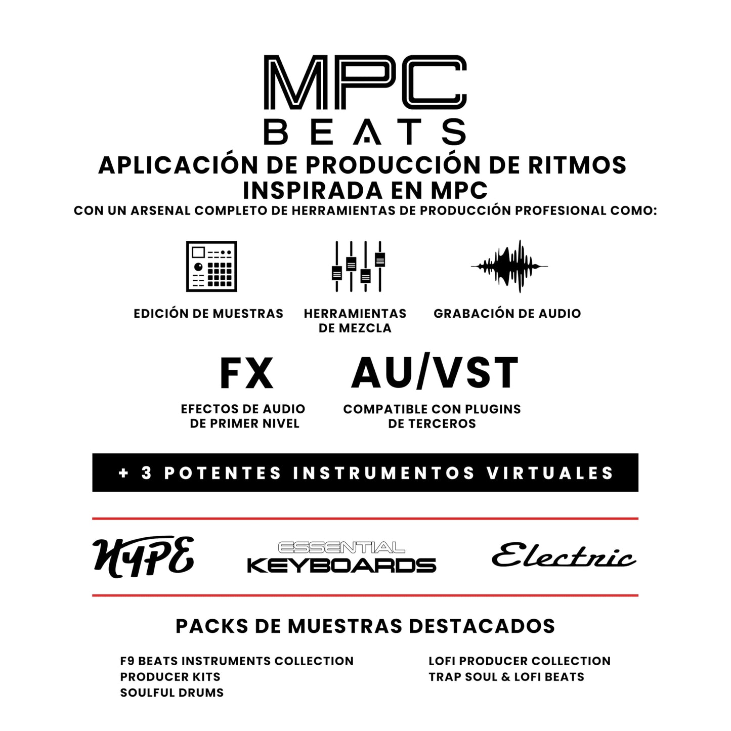 AKAI Professional MPK Mini MK3 - Teclado controlador MIDI USB de 25 teclas con 8 drum pads, 8 perillas y software de producción musical, negro