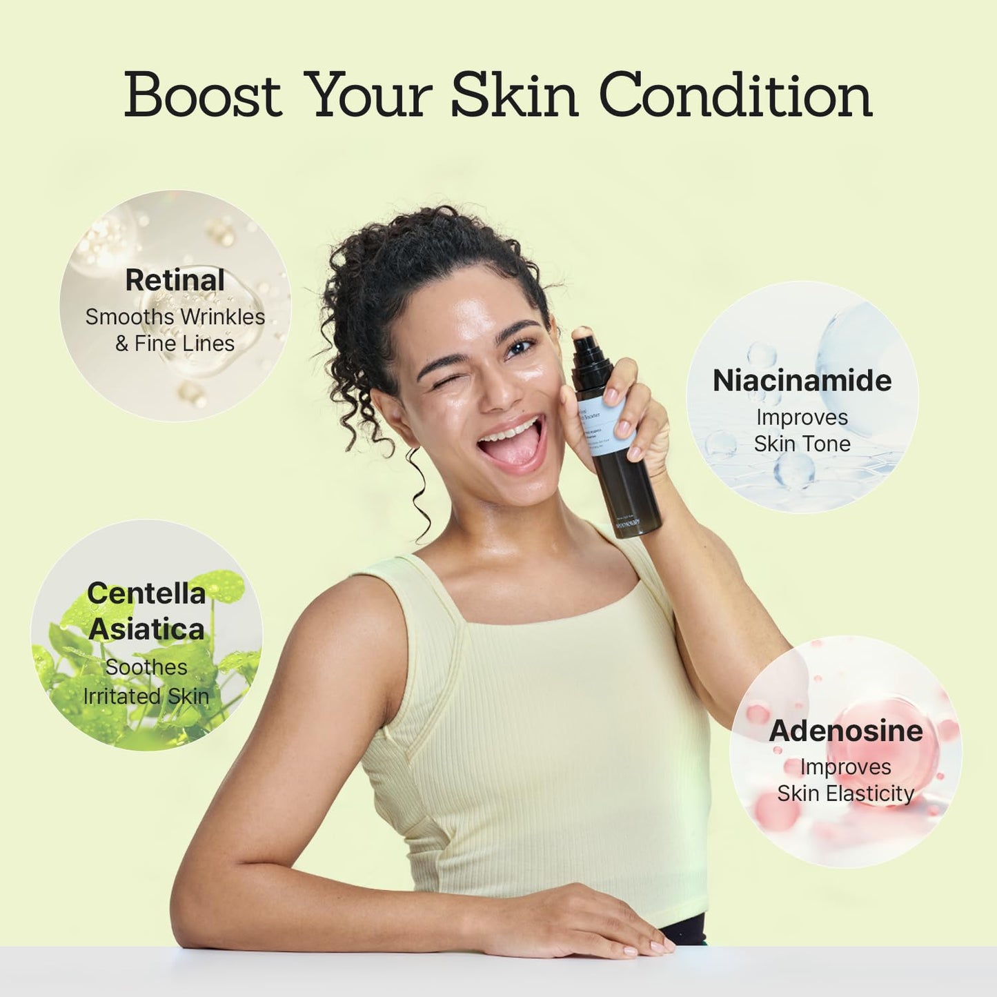 Suero potenciador de la piel de retina Suero avanzado de retinol para el rostro Suero facial hidratante y reafirmante para tono de piel irregular y líneas finas Brillo radiante y juvenil con