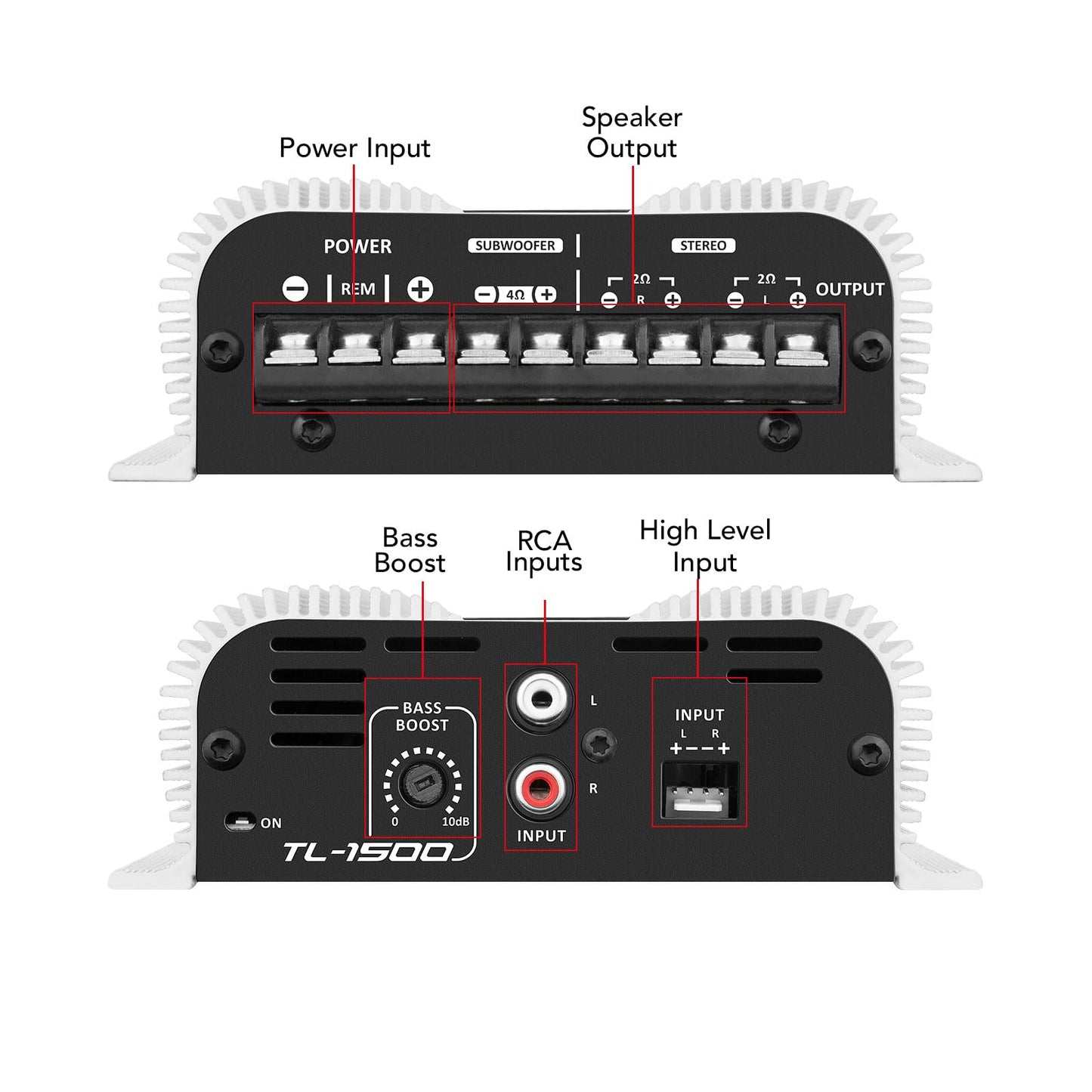 Amplificador TARAMPS TL 1500 2 Ohms 3 Canales 390 Vatios Clase D Rango Completo