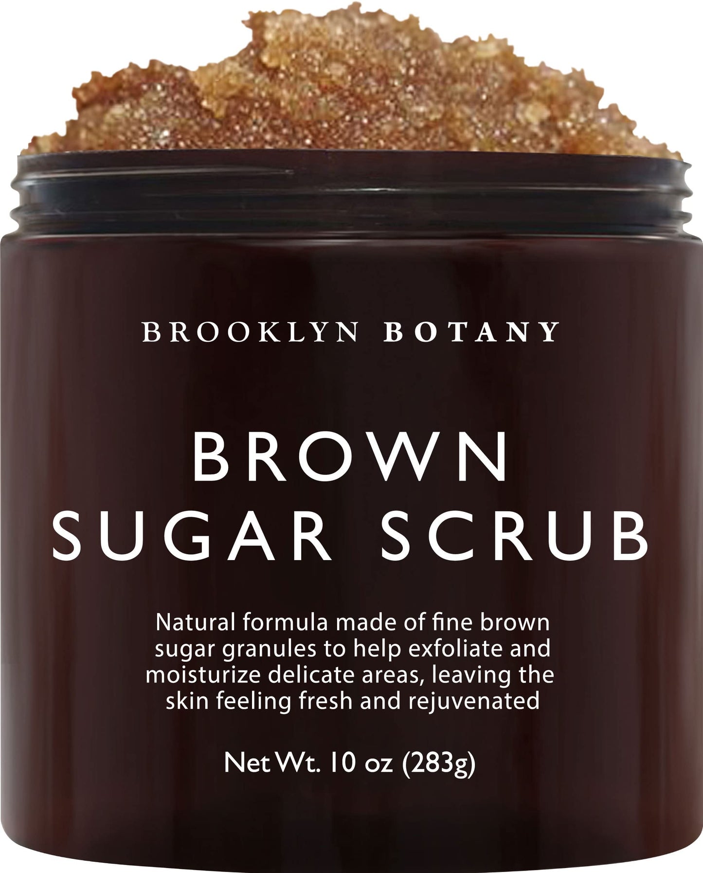 Brooklyn Botany - Brown Sugar Body Scrub - Exfoliating Face Scrub & Body Scrub for Cellulite, Stretch Marks, Skin Blemishes, and Varicose Veins, 10 oz