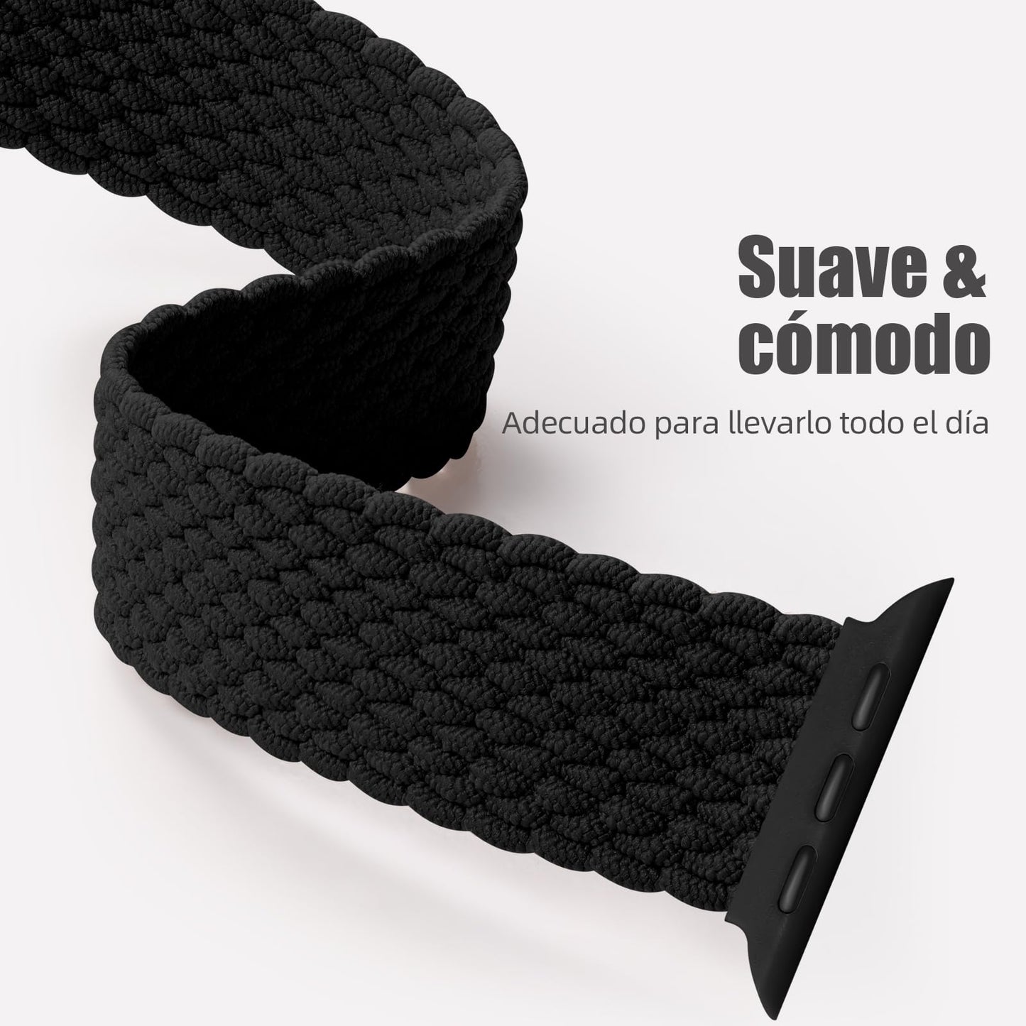 GEAK Solo Loop Compatible con Correa Apple Watch 45mm 44mm 49mm 46mm 42mm 41mm 40mm 38mm Hombre Mujer, Correas Ajustable Magnética Elástica de Nylon para iWatch Ultra 2 Series 10 9 8 7 6 5 4 3 2 1