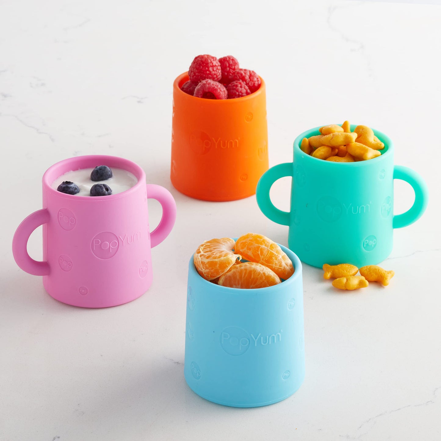 PopYum Set 2 Vasos Entrenadores De Silicón Suave Sin Bpa 5oz