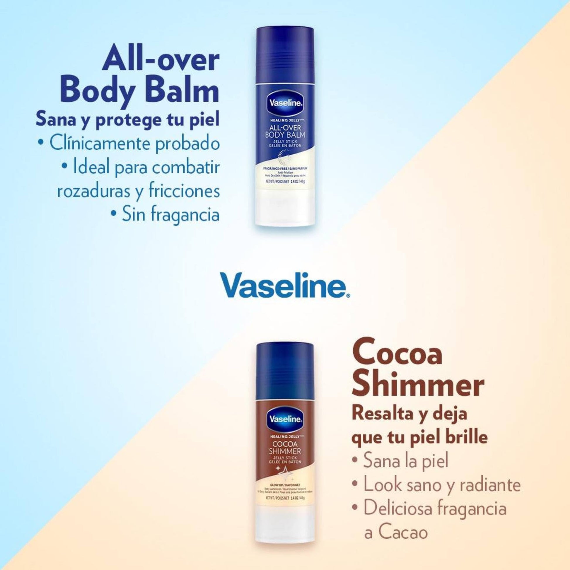 Vaseline - Bálsamo Corporal En Barra (1 Pieza de 40 g.) Cocoa Shimmer