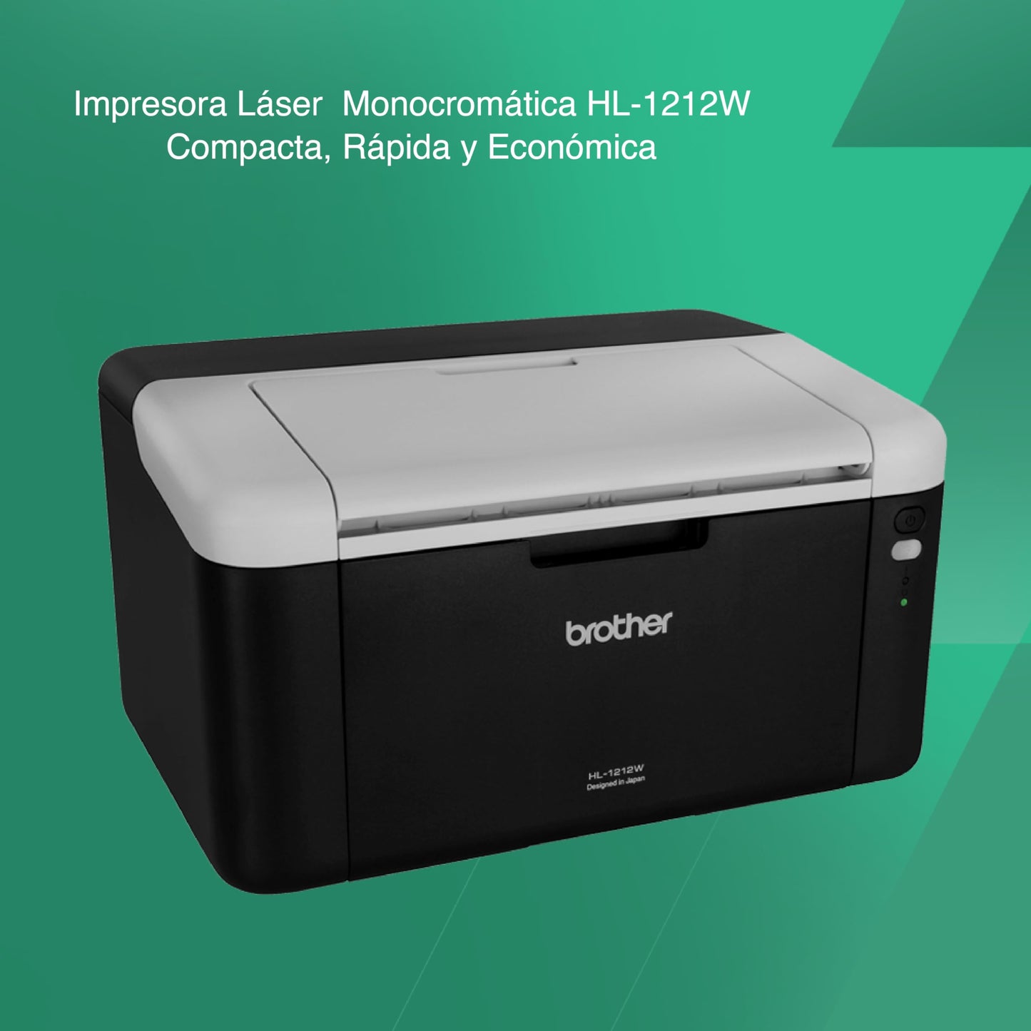 Brother HL1212W, Impresora láser monocromática con conectividad en red inalámbrica, Negro/Gris