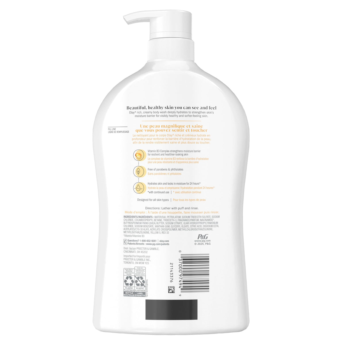 Olay Ultra Moisture Shea Butter Body Wash, 30 Fluid Ounce