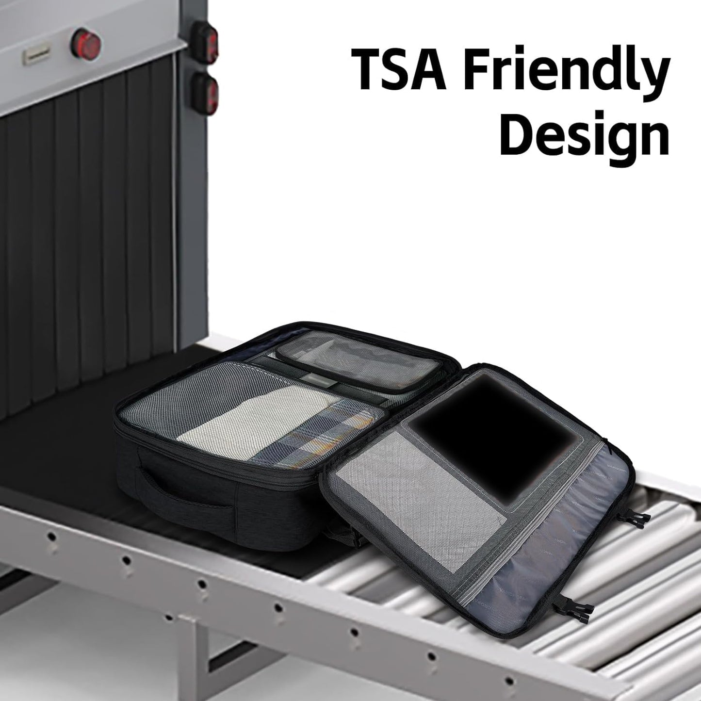 Mochila de Viaje Vancropak Negro Expandible 50L Impermeable para Mujer y Hombre