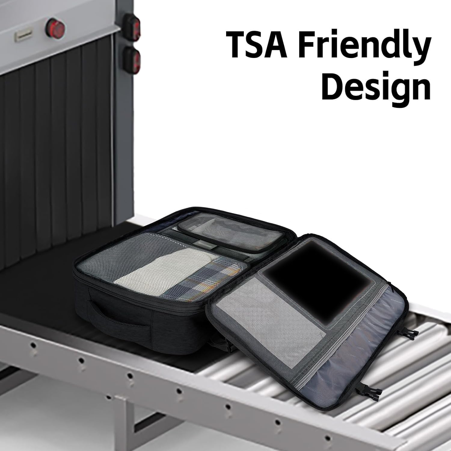 Mochila de Viaje Vancropak Negro Expandible 50L Impermeable para Mujer y Hombre