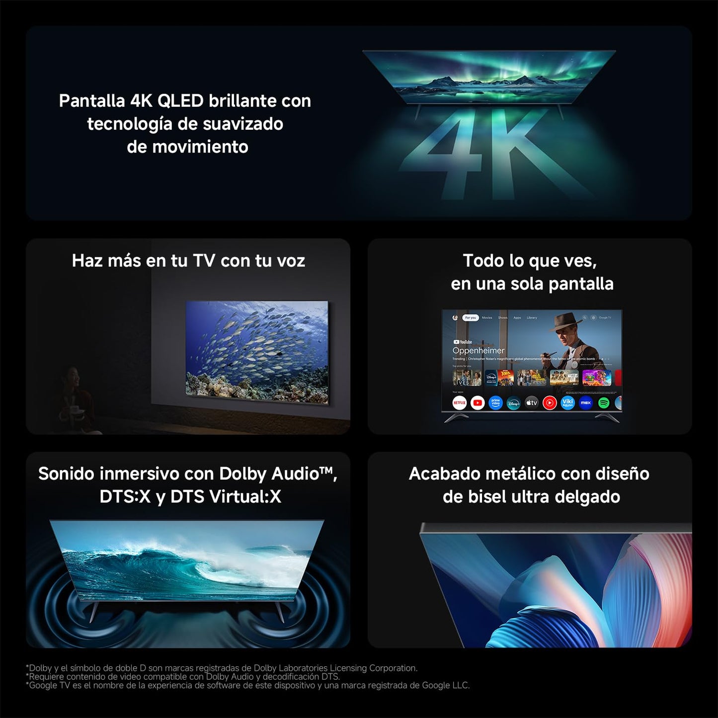 XIAOMI TV A Pro 65 2026 | 4K QLED Google TV | Dolby Audio DTS:X + DTS Virtual:X1 | Voice Control | HDR10+ | MEMC | Filmmaker Mode | Apple Airplay