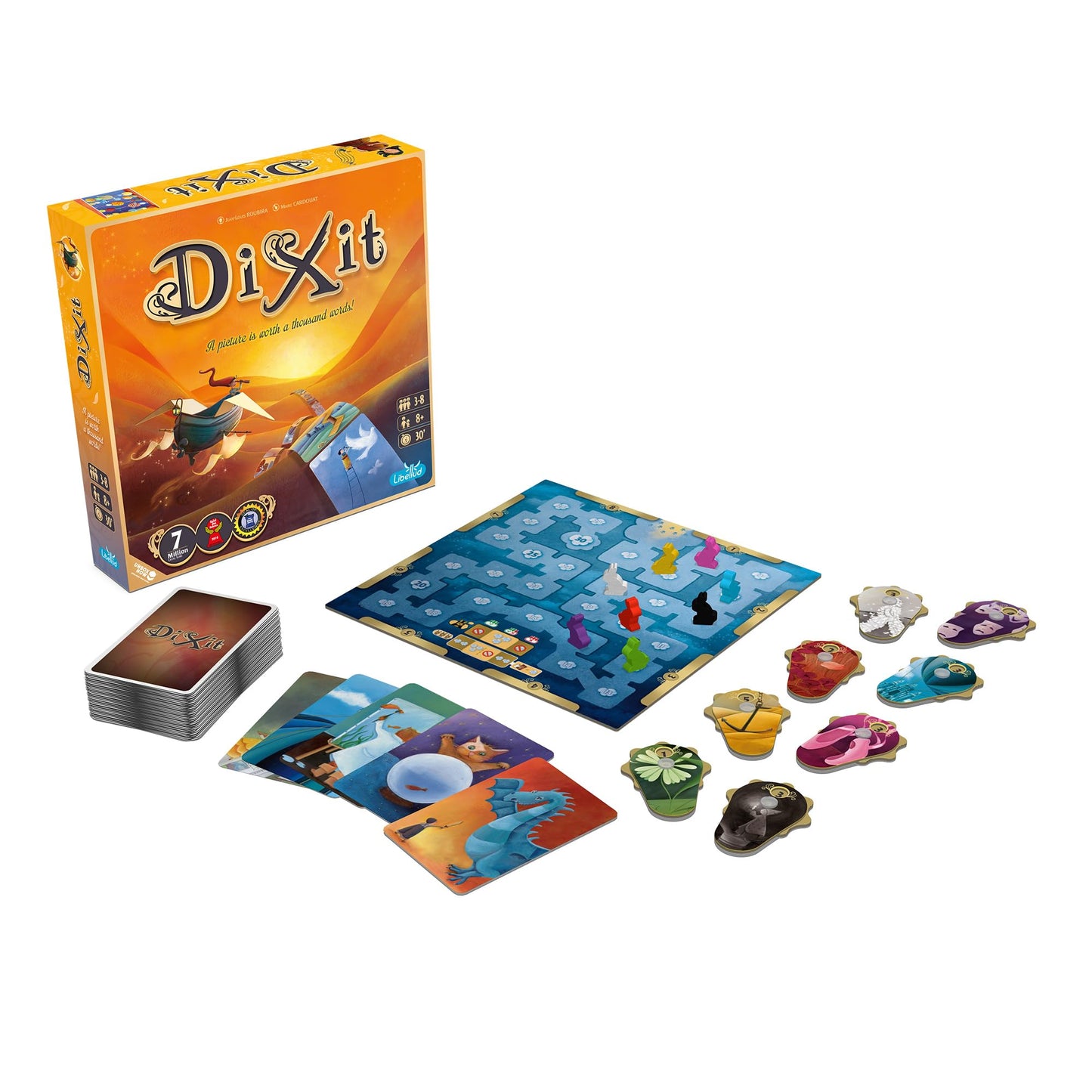 Libellud Dixit Board Game 2021 Refresh | Storytelling Game for Kids and Adults | Fun Family Party Game | Creative Kids Game | Ages 8+ | 3-8 Players | Average Playtime 30 Minutes | Made