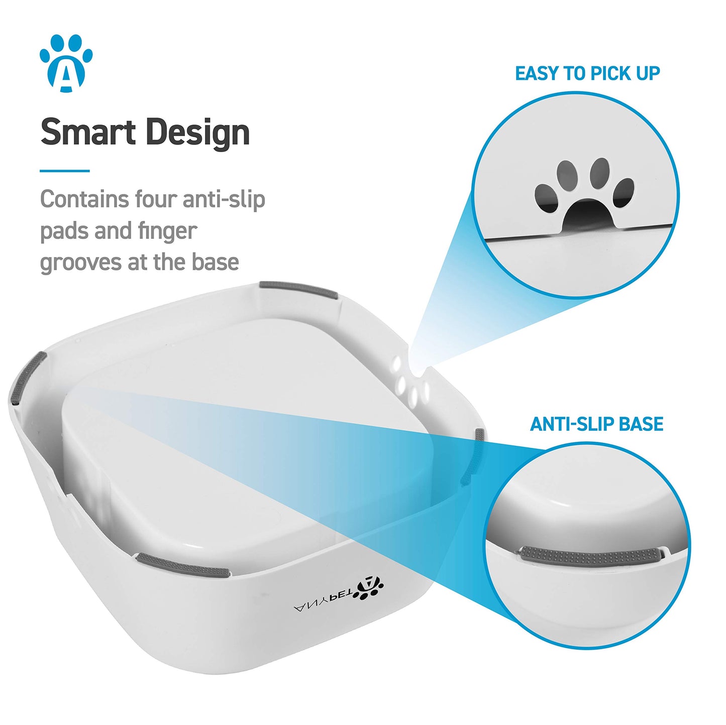 ANYPET Cuenco de Agua para Perros sin derrames, antisalpicaduras, alimentador de Agua para Mascotas, a Prueba de derrames, Cuencos de Viaje para Perros y Gatos Grandes, medianos y pequeños