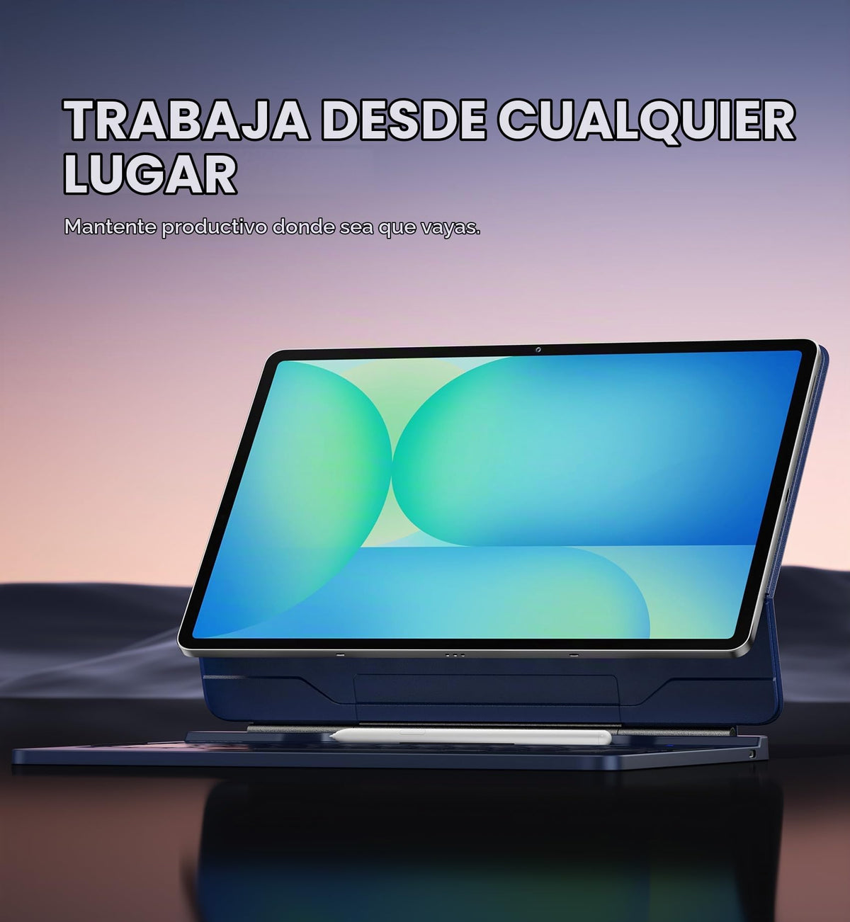 Funda con Teclado para Samsung Galaxy Tab S10 FE+ Dexnor Negra con Soporte Magnético Flotante y Conexión Bluetooth Dual