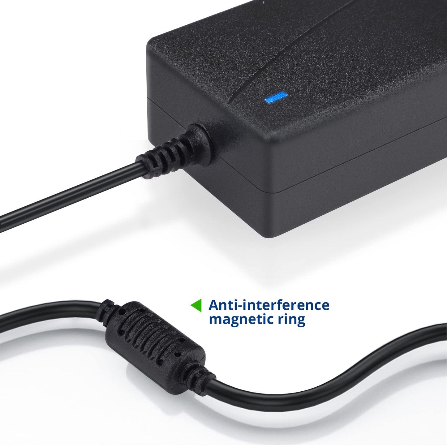 Adaptador de Corriente CC 12V 3A Enchufe EE. UU. Cable 4.6 Pies, Transformador CA a CC 12 Voltios