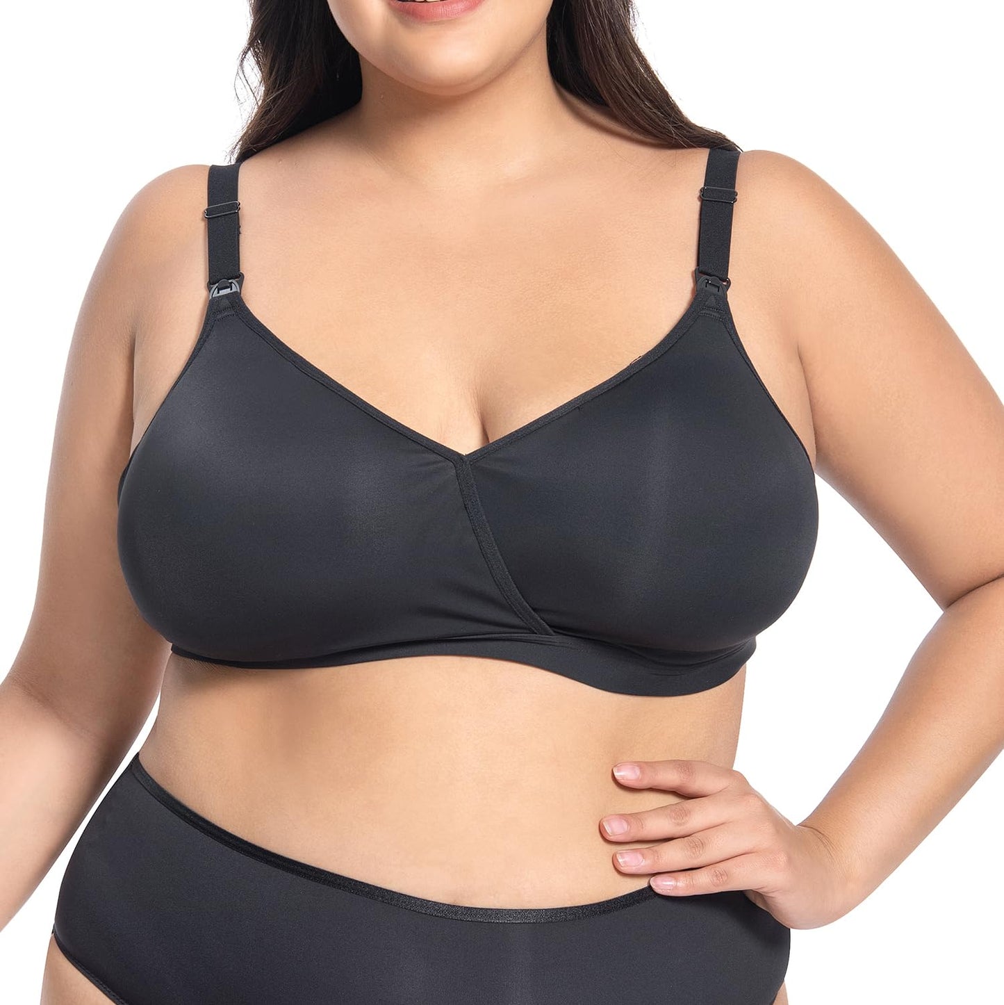 Brasier de Lactancia Suekaphin Negro Talla Grande para Mujer