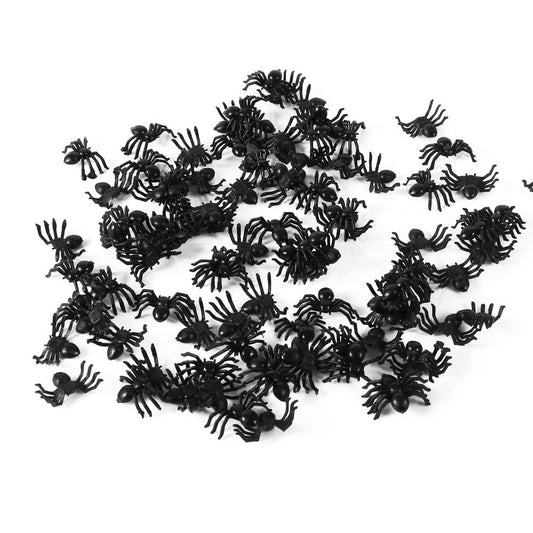 Insectos de Juguete Araña Gigante Halloween 50pcs 2cm para Fiestas Decorativas