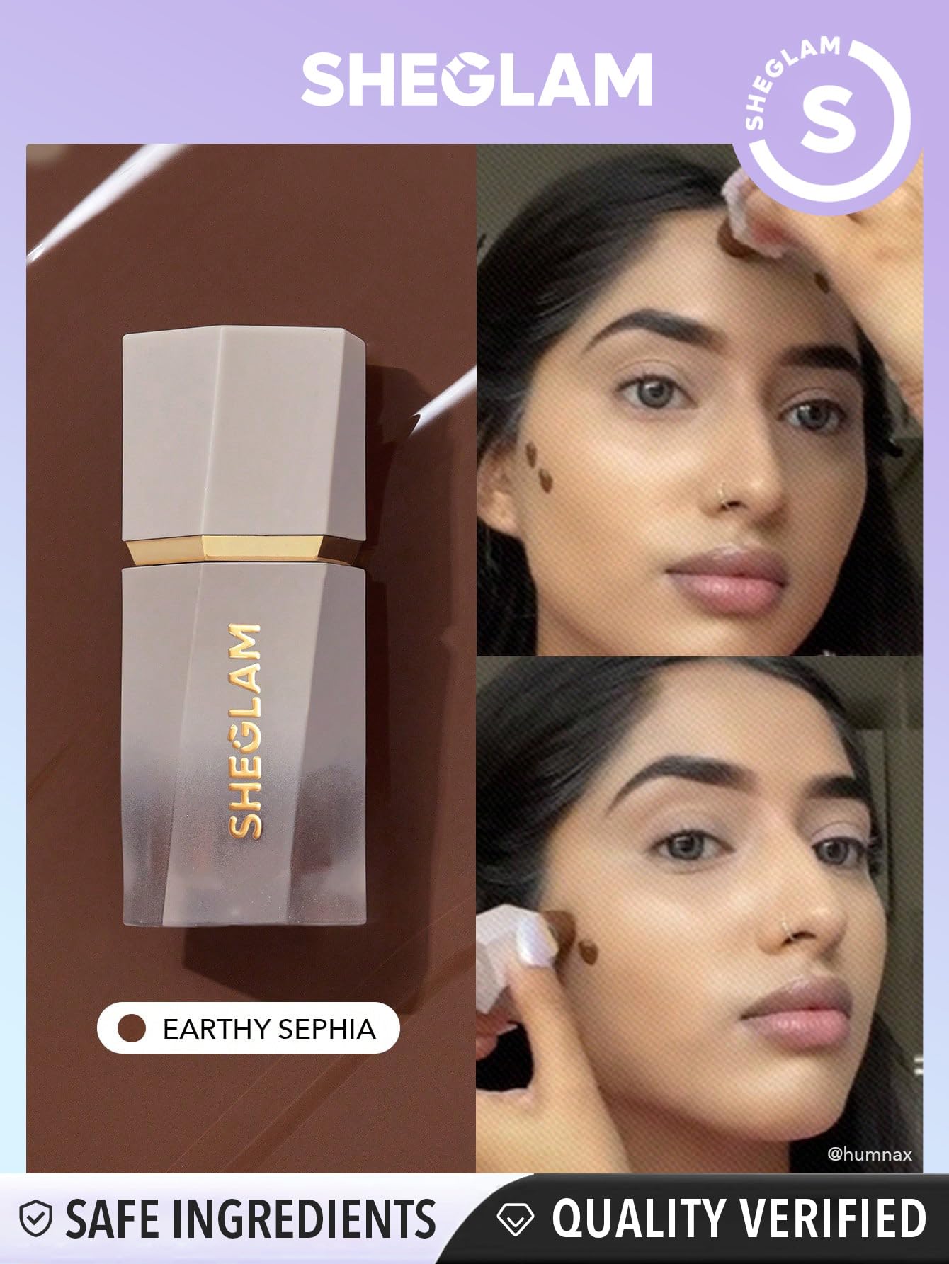 SHEGLAM Sun Sculpt Cool Toned Liquid Contour Stick Maquillaje bronceador en crema de larga duración - Sepia terroso