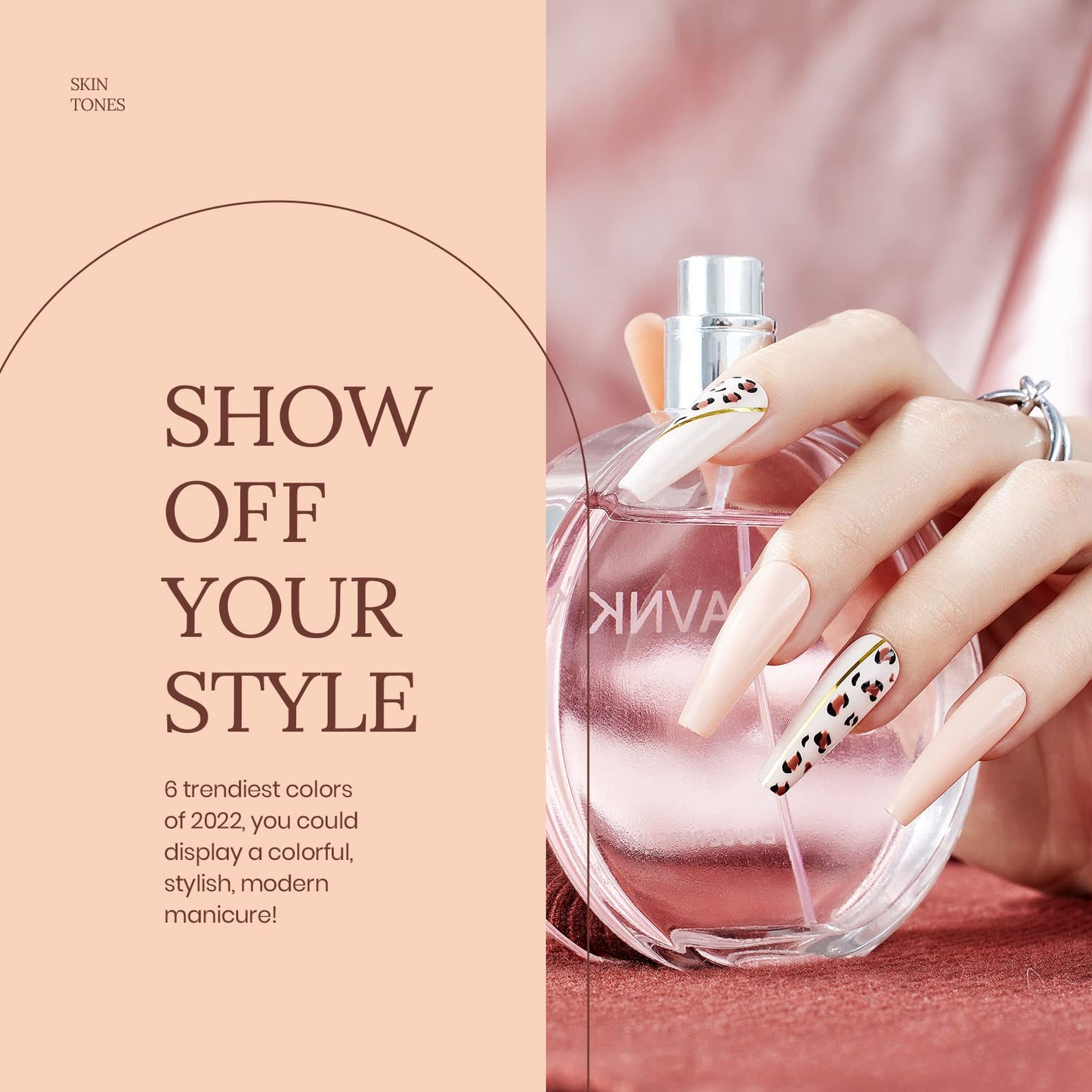 Beetles Esmalte en Gel Kit-Juego de 6 Colores de Esmalte de Gel Desnudo Todas Las Estaciones Tonos de Piel Rosa Marrón Gel de Uñas Neutro Kit De Uñas de Gel Con Empapa Lámpara LED Regalo de Manicura DIY Para Mujeres